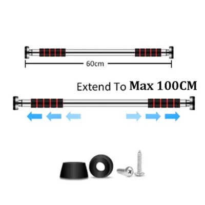 Adjustable Doorway Pull Up Gym Bar Heavy Duty Horizontal Bar Sit up Bar Fitness Equipment Support 100kg