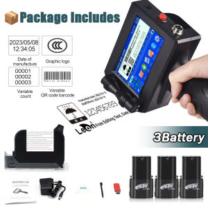 Handheld Inkjet Printer Date Time Coder Portable Coder Packing Label Logo Maker Barcode QR Code Printer 手持喷码机