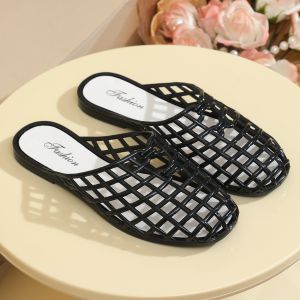 [Free Shipping] Vintage womens outdoor wear 2025 summer new floral slip-on vacation sandals