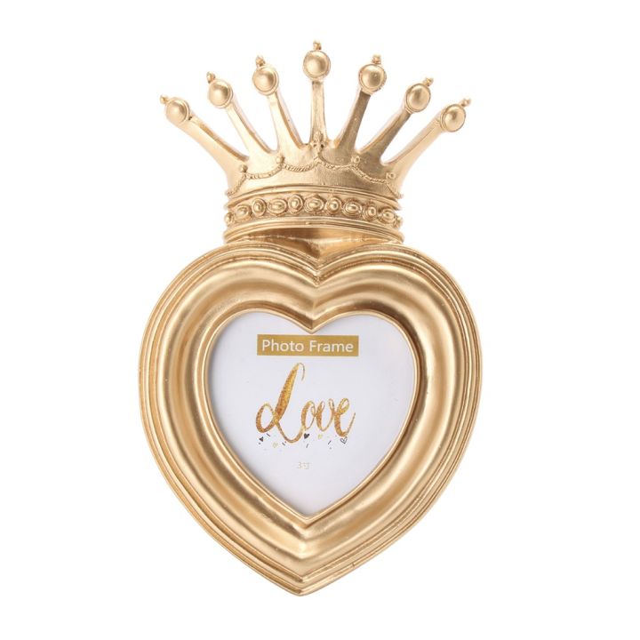 AESTHETIC - VINTAGE GOLD FRAME HEART FOTO CROWN 02