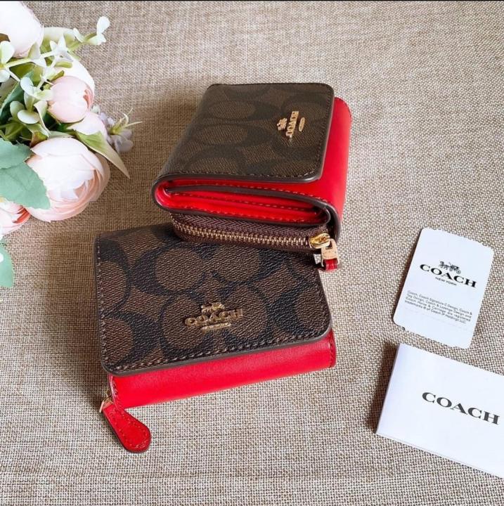 coach wallet red inside