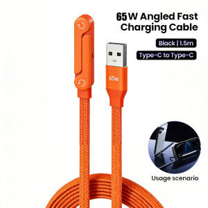 Kebidumei 240W 2 In 1 Fast Charging Cable Dual Type-C Cable Foldable Phone Holder Data Cable for For Phone 15 14 13 12