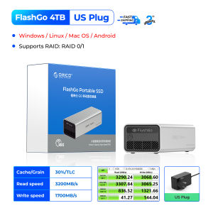 ORICO FlashGo PSSD Ultra Large Capacity Ultra-high Speed 40Gbps 16TB Max Multiple Heat Dissipation Multiple Array Modes Windows Linux Mac OS Android