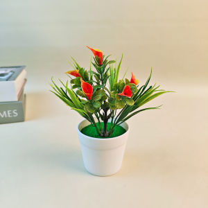 Pot Bunga Plastik Tanaman Artificial Bunga Hias Dekorasi Pajangan Rumah Import Murah PBP19