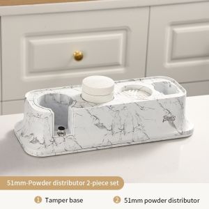 BINCOO Coffee Tamper Set Hammer Base Powder Distributor Set Elastic Pressing Powder 51/58MM
