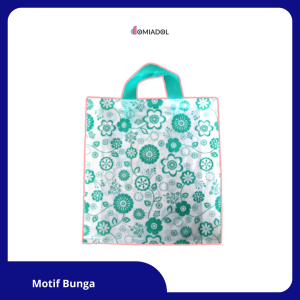 Kantong Plastik Olshop Motif Bunga 35x38 Cm - 50 Pcs