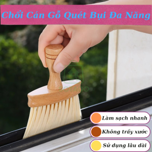 Cọ Lau Khe Kẽ Đa Năng Cho Gia Đình -Chổi Cán Gỗ Quét Bụi Đa Năng -Cọ Gỗ Mini Vệ Sinh Ô Tô - Nội Thất -Bàn Chải Mềm Gỗ Tự Nhiên Đa Năng