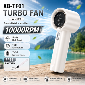 NANTECH XB-TF01 4000mAh CoolMaster 4000mAh Portable Turbo Handheld Fan with LED Display Variable Speed Settings