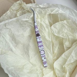 INNICE Chống tĩnh điện Miếng dán cong và nhíp Phim hoạt hình Độ chính xác cao Kìm nối mi  Thép không gỉ Dụng cụ uốn mi Nhãn dán cảnh thu nhỏ