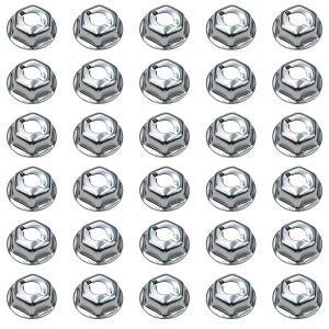 30 Pcs Emblem & Trim PAL Nuts 3/16" Stud 3/8" Hex Zinc Plated Fasteners Thread Cutting Replacement 1303 Compatible with GM