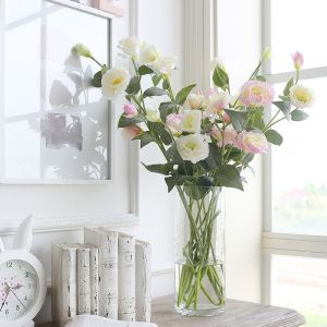 Hoa cát tường giả lan tường 1 cành 3 bông 1 nụ 70cm trang trí nhà cửa tiệc cưới cổng hoa decor phòng background chụp hình