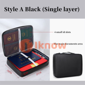 Fireproof Document Bag with Lock File Storage Organizer BagSmall Fireproof Document Bag with Money BagFile Organizer Fireproof Storage Waterproof Safe Bag with Zipper