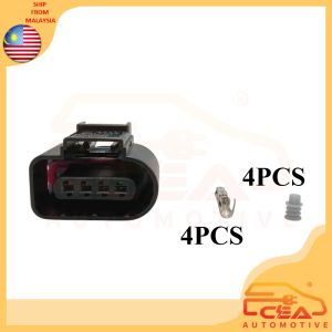 1PCS 4PIN 8K0973704 VOLKSWAGEN AUDI BOOSTER PRESSURE SENSOR OXYGEN SENSOR SOCKET PROTON GEN2 EXORA SATRIA NEO MAP SENSOR SOCKET