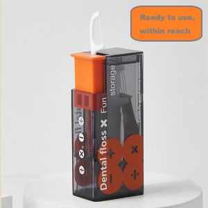 Portable Dental Floss Refillable Dental Floss Case For Travel Mini Automatically Pop-up Dental Floss Storage