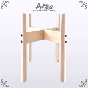 ขาตั้งกระถางต้นไม้ ที่วางกระถาง มินิมอล ไม้สนนอก ทรงสลิม ขาเรียว