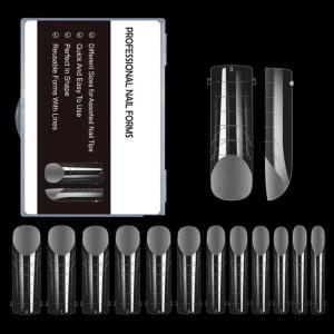 Nail Extension Form Tips Clear UV Gel Acrylic Nails Mold Artificial False Nail Tips Duals Nail System Form Manicure Tool