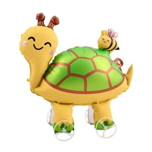 MIRELAE Cute Version 4D Balloons Cartoon Design Multi Style Walking Balloon Children Toy With Wheel Aluminum Foil Balloon Year Celebration
