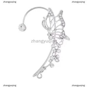 [COD] zhangyuqing Fashion Sparkling Elf Butterfly Ear Cuff Without Clip Earrings Elegant Ear Clip For Women Exquisite Ear Cuff Wedding Jewelry