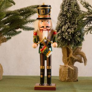PHANT Handicraft Christmas Nutcracker Painted Vintage Handcraft Figurine Merry Christmas Drummer Soldier Doll New Year