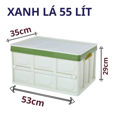 Thùng Đựng Đồ Ô Tô - Hộp Đựng Đồ Ô Tô Có Thể Gấp Gọn Dung Tích 56 Lít Để Cốp Sau Ô Tô