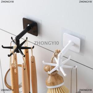 [COD] ZHONGYI0 Nhà bếp móc đa mục đích móc 360 độ xoay Xoay Giá cho tổ chức và lưu trữ muỗng móc áo cho nhà bếp tiện ích