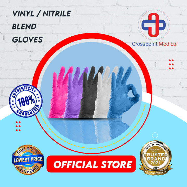 Vinyl/Nitrile Blend Glove (100pcs) Lazada PH