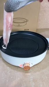 HODEKT Mult Electric Grill Pan Electric Frying Cooker Easy To Clean Non-Stick Pan Multi-cooker