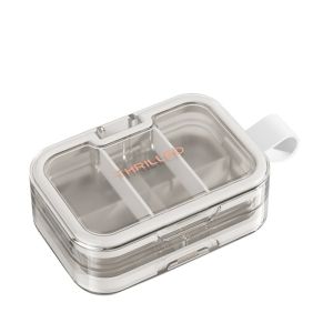 ROBERTA Transparent Portable Pill Box Double-Layer 7 Compartment Pill Organizer Easy To Clean Leakproof Travel Tablet Dispenser Home