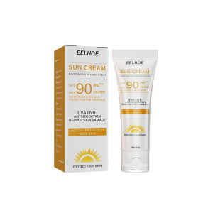 EELHOE SPF 90 UV Protection Sunscreen Summer Refreshing Makeup Isolation Waterproof Anti Oxidant Moisturizing Oil Control Sunblock 40g