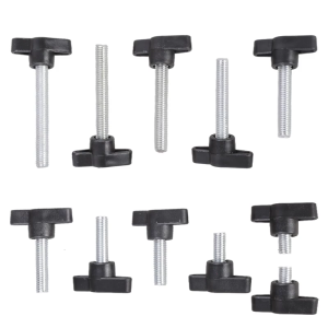 6PCS Manual Twist Fasteners Carbon Steel Resistant Ergonomic Hand Turned Screws Quick Fixing for Home Assembly