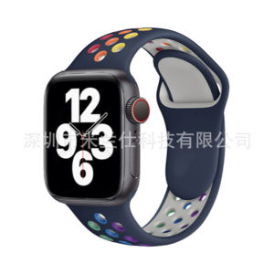 Two-Tone silicone s12 Suitable for Apple apple iwatch678910/11 Sports watch strap manufacturer