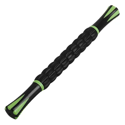Muscle Roller Stick Body Massage Roller Relieves Muscle Soreness Improves Circulation Reduces Injury Risk 9 ABS Independent Rollers Steel Rod Core 17.5x1.77 Inches Portable Travel Design for Back Shoulder Leg Gym Workouts Sports