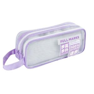 Đơn giản bút chì trường hợp hai lớp lưới túi đựng bút chì túi lưới túi đựng bút sức chứa lớn trở lại để đồ dùng học tập cho cô gái