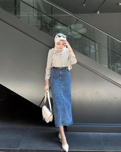 ROK JEANS PANJANG TERBARU /ROK JEANS KEKIAN