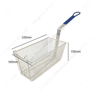 Frying Basket Detail Stainless Steel Thickened Wire Diameter Sturdy and Durable Rear Hook Convenience