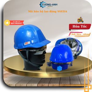 Mũ bảo vệ đầu mũ bảo hộ lao động SSeDa hàn quốc có núm vặn điều chỉnh  mũ lao động kỹ sư công nhân mũ công trường chất liệu nhựa cúng chất lượng cao giá rẻ Loại 1