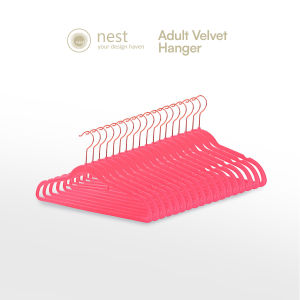 NEST DESIGN LAB Premium Hangers for Clothes Velvet Hanger for Adults 30 Packs - Heavy Duty Laundry Essentials