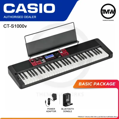 Casio CT-S1000v Digital Keyboard [FREE X-STAND] Portable Casiotone 61 Keys Synthesizer Instrument