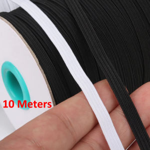 3/5/6/8/10/12/14mm Elastic Band White Black High Elastic Flat Rubber Band Waist Band Stretch Rope for DIY Craft Clothing Sewing