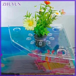 ZHUYUN Fish Tank Corner Storage Rack Punch-free Storage Rack Fish Tank Top Landscape Bracket Hydroponic Green Plant Tray