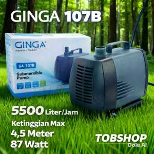 GINGA GA 107B Mesin Pompa Celup Filter Aquarium Aquascape Air Terjun Kolam Ikan Gelembung Udara Oksigen GA107B 107 B