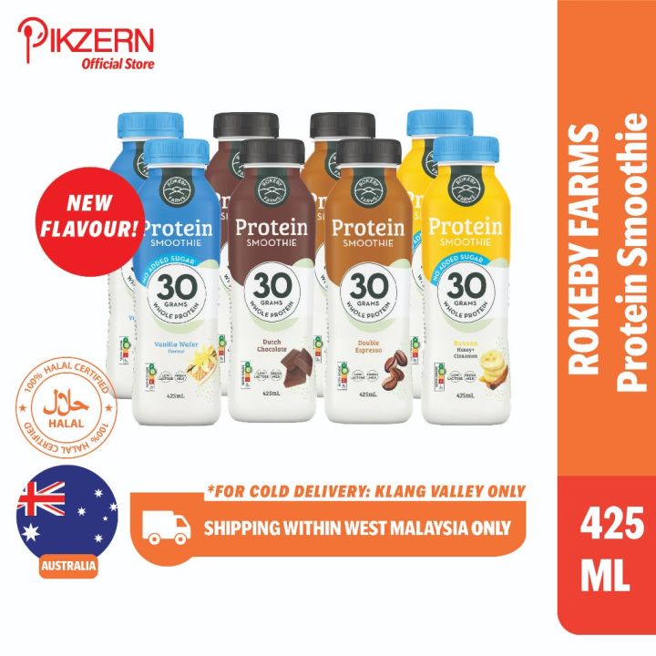PIKZERN ROKEBY FARMS PROTEIN SMOOTHIE (425ml x 6 in Carton) 【KLANG VALLEY DELIVERY ONLY】 Lazada
