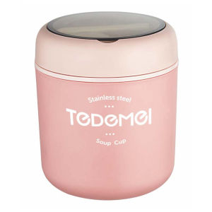 VIVOLILV 530ml Vacuum Soup Cup Food Container Thermal Lunch Jar Mini Soup Cup Microwave Heated Student Portable Soup Bowl Mini Soup Cup