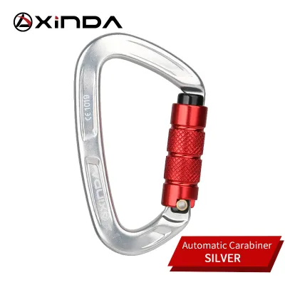 XINDA Móc Leo Núi Leo Núi Bộ Dụng Cụ Ngoài Trời Bằng Nhôm Khóa Tự Động Khóa Chữ D An Toàn 25KN