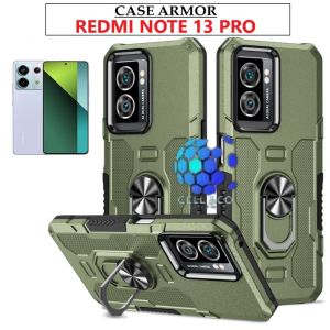 Case Armor REDMI NOTE 13 PRO Iring Cincin Magnetic Kesing Hp Protect kamera Premium Hard Case Standing Robot Pelindung Kamera CASE HIT RING XIAOMI REDMI NOTE 13 PRO 5G