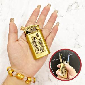 HỘT QUẸT BẬT LỬA BÚNG TAY ĐÁNH LỬA ĐỘC LẠ KHẮC NỔI HÌNH RỒNG