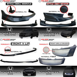 HONDA STREAM 01-03 FRONT GRILLE WITH NETTING (MG)FIBER(FIBERGLASS)SKIRT LIP BODYKIT Honda Stream Body Kit Bumper For 2003 Honda Accord Front Bumper 2013 Chrysler 300 - Lazada