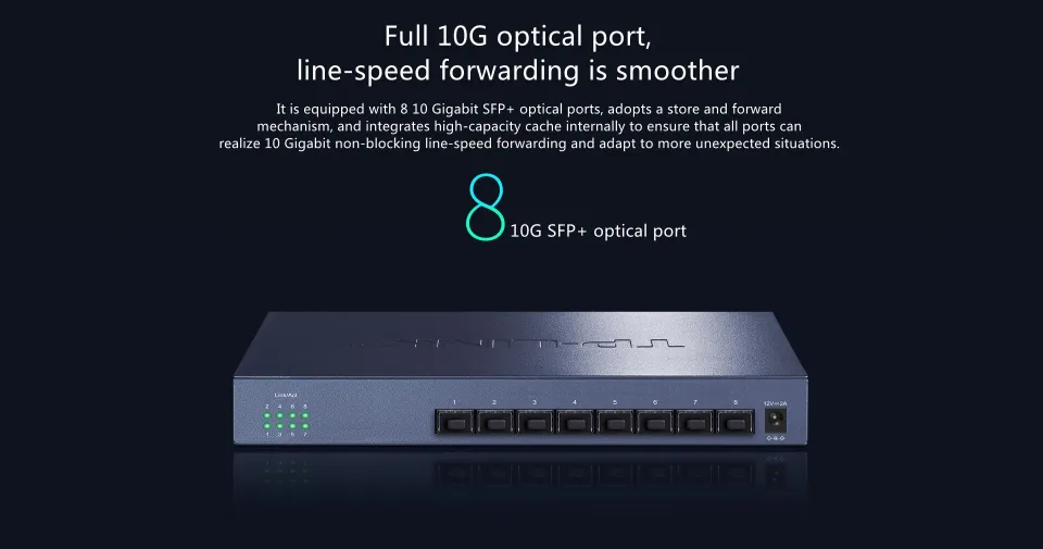 Tp-Link Tl-St1008f 10Gbe Switch 10Gb Ethernet Switch 10Gb Switch 10 Gigabit  10Gbps Sfp+10G 8 10000Mbps Optical Antminer 2500 | Lazada PH