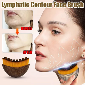 Lymphatic Drainage Brush Gua Sha Eye Neck and Care Brush Facial Meridian Massage Brush Lymphatic Contour Face Brush  轮廓面部刷