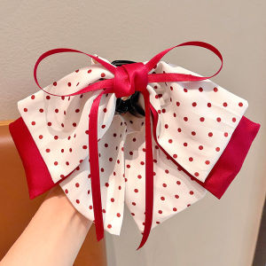TUmama Kẹp tóc nơ công chúa dễ thương cho trẻ em thiết kế ruy băng kẻ carô đỏ phụ kiện tóc trẻ em sành điệu và ngọt ngào